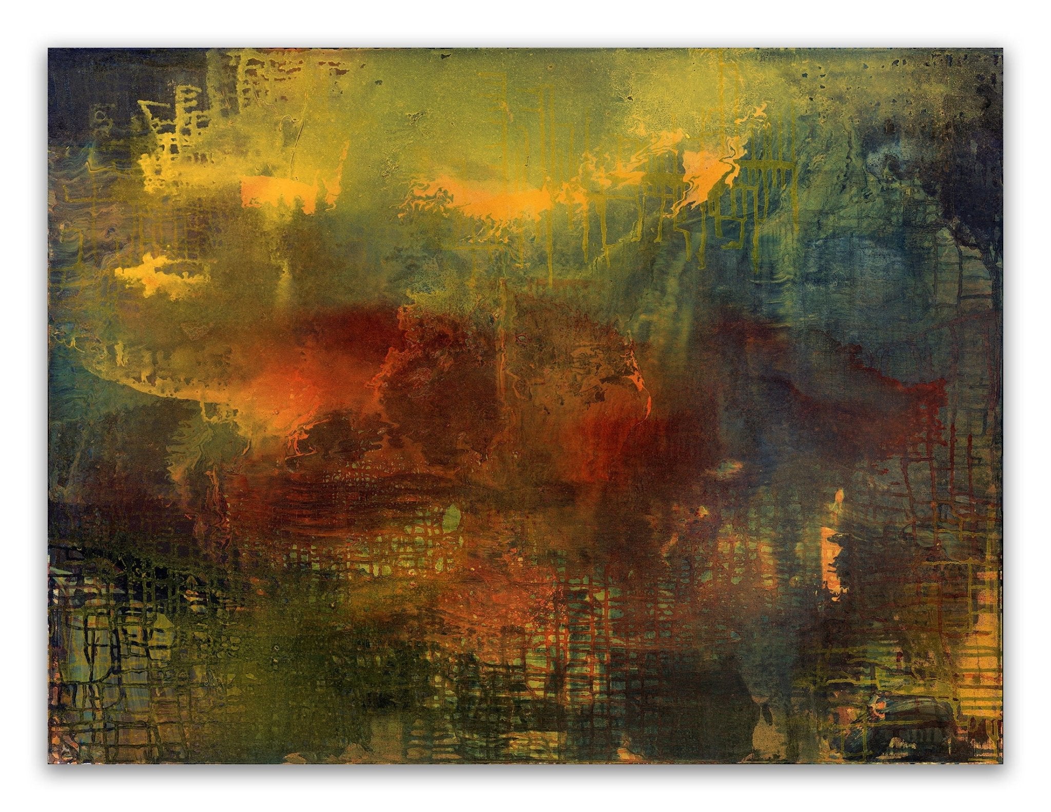 Here Is Where We Meet (for John Berger) - Yari Ostovany - Abstract Painting - Ideelart