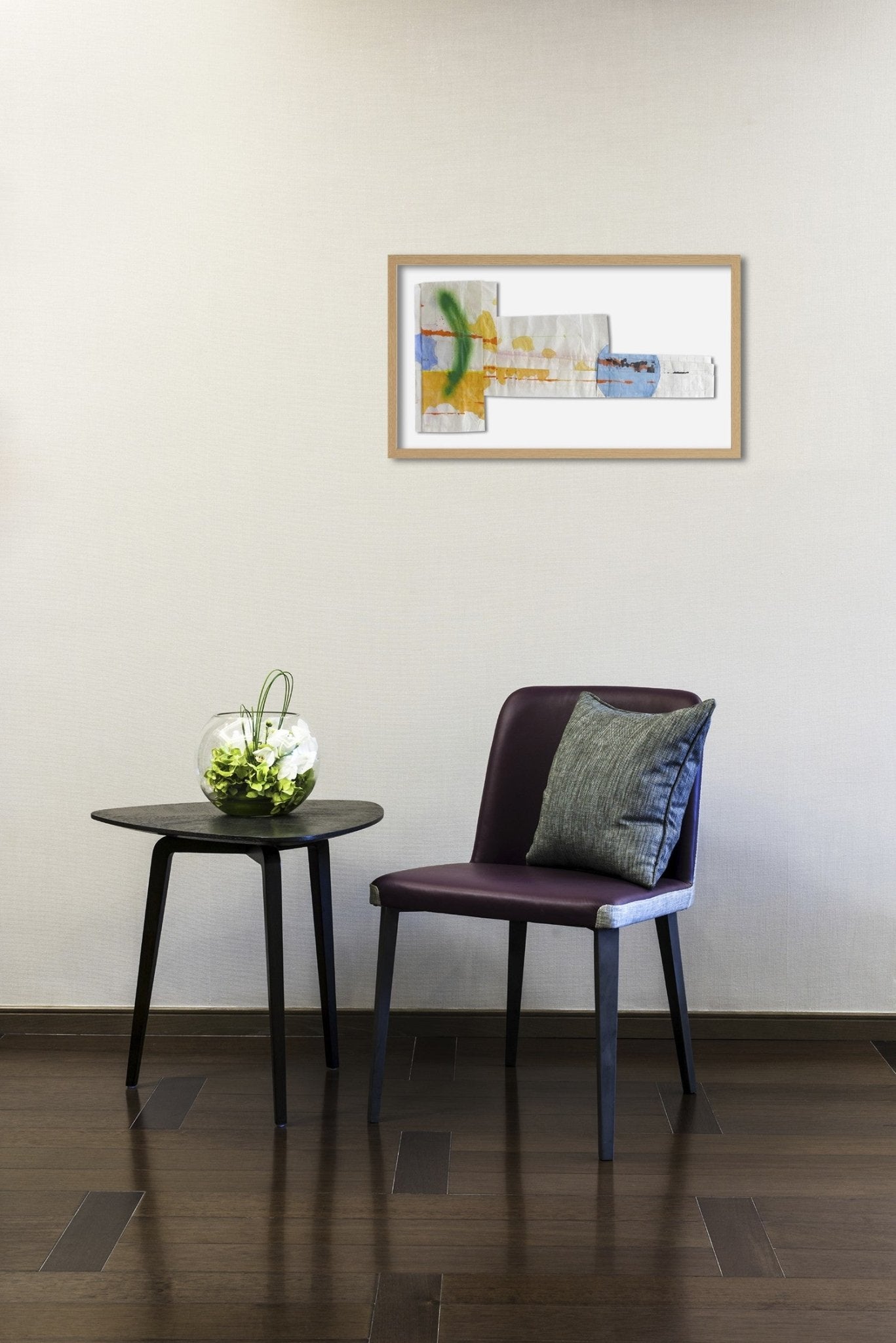 Paris - Ober (Blue Circle) - Peter Soriano - Abstract Mixed Media - Ideelart