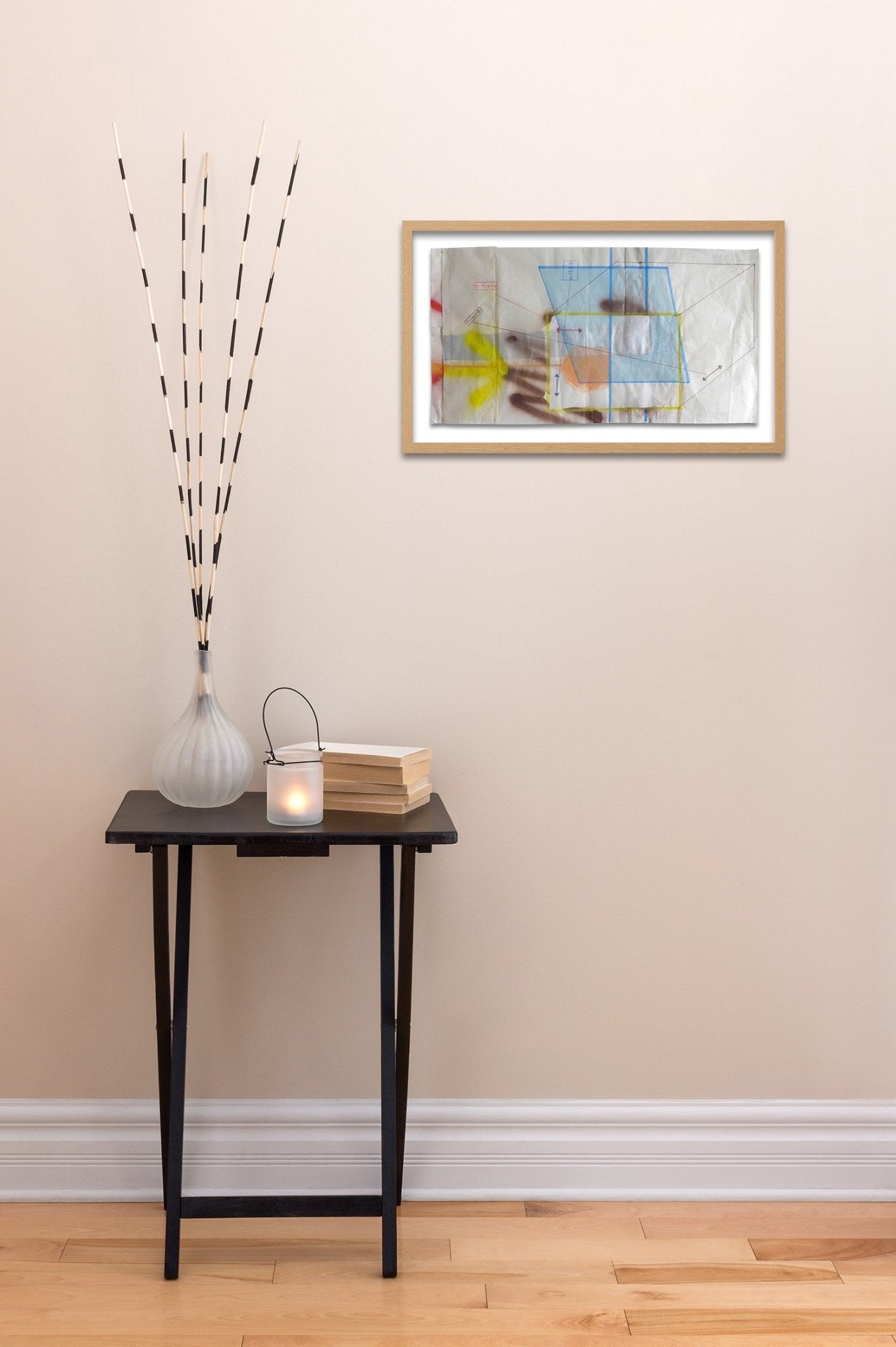 Paris - Ober (Blue Tarp) - Peter Soriano - Abstract Mixed Media - Ideelart