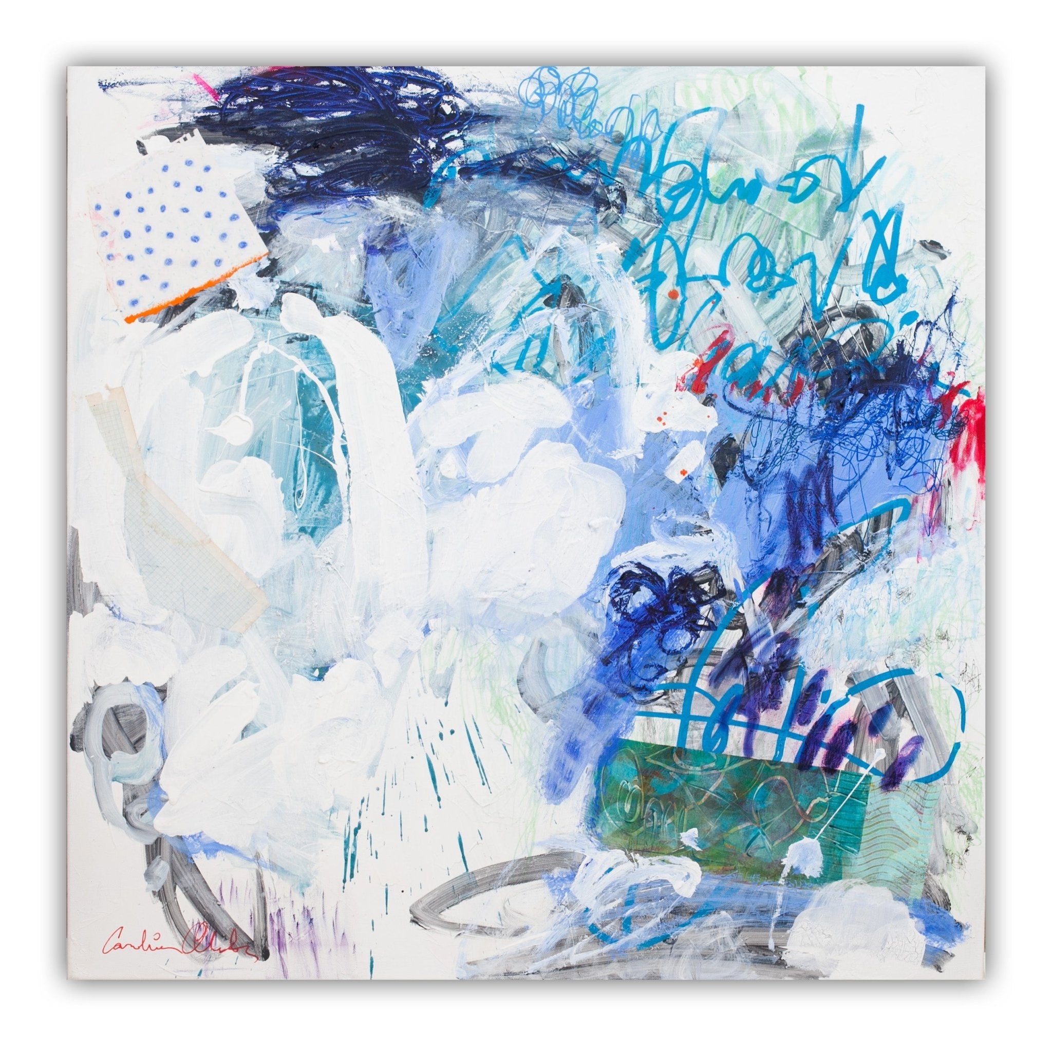 Butterflies, birds and shooting stars - Carolina Alotus - Abstract Painting - Ideelart