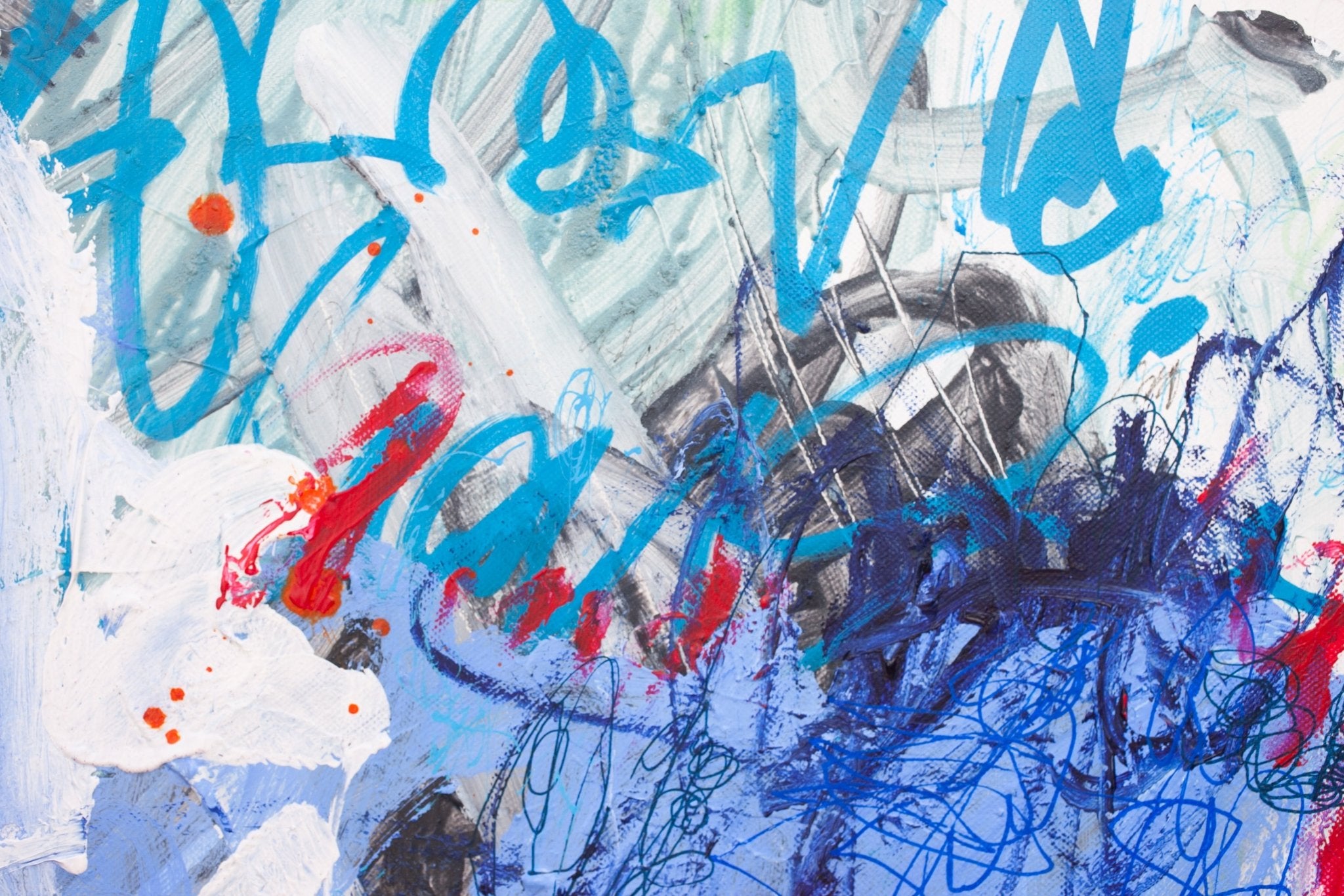 Butterflies, birds and shooting stars - Carolina Alotus - Abstract Painting - Ideelart