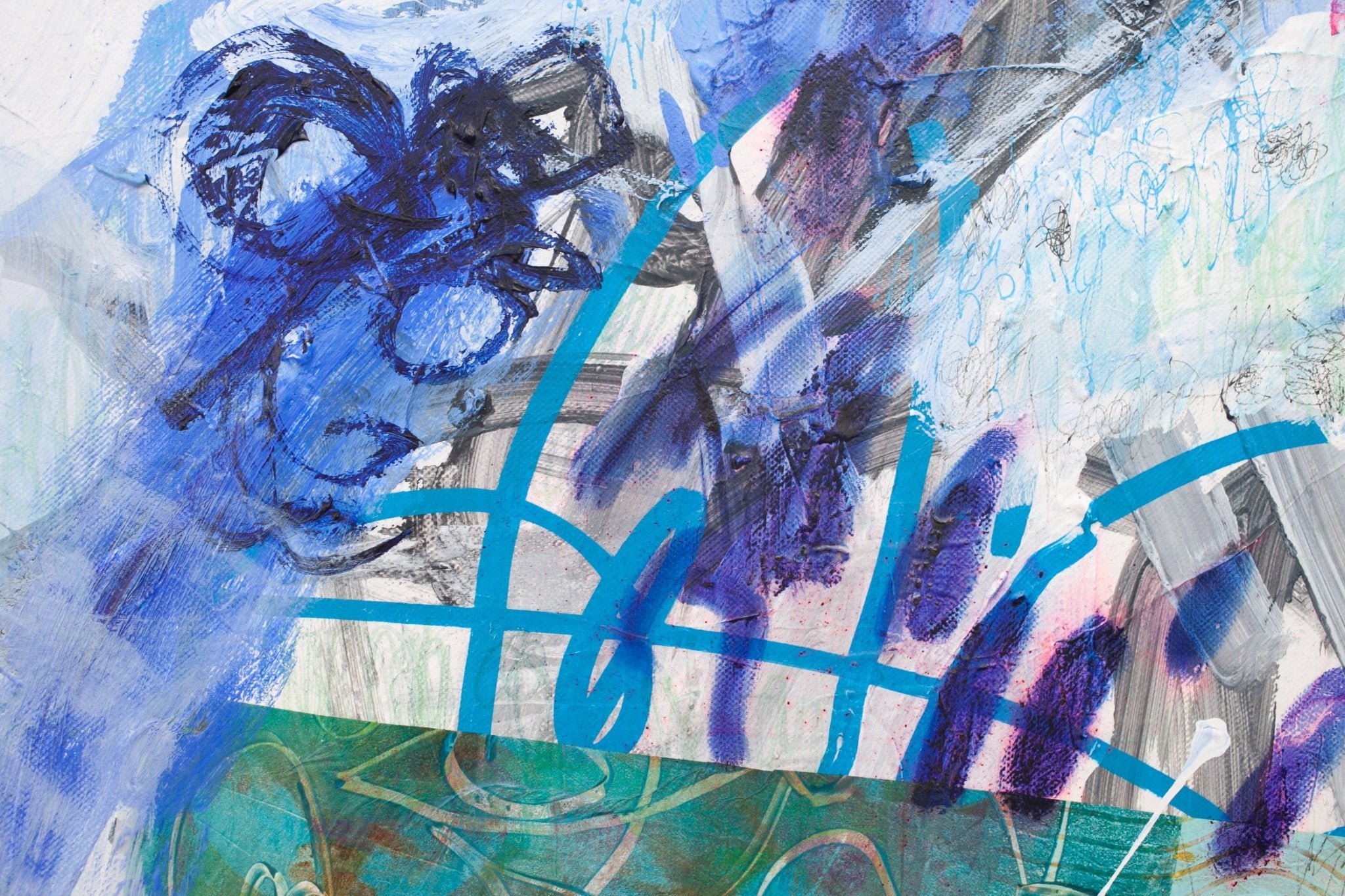 Butterflies, birds and shooting stars - Carolina Alotus - Abstract Painting - Ideelart