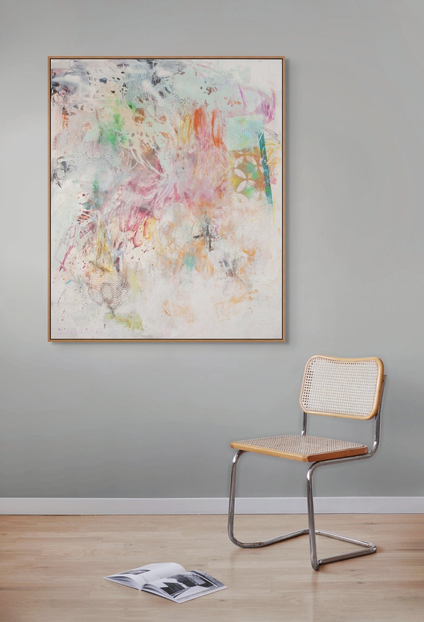 Golden unicorns - Carolina Alotus - Abstract Painting - Ideelart