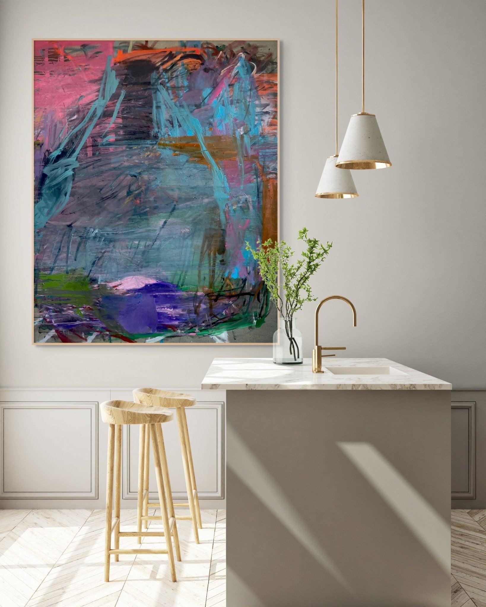 Chamber - Karl Bielik - Abstract Painting - Ideelart