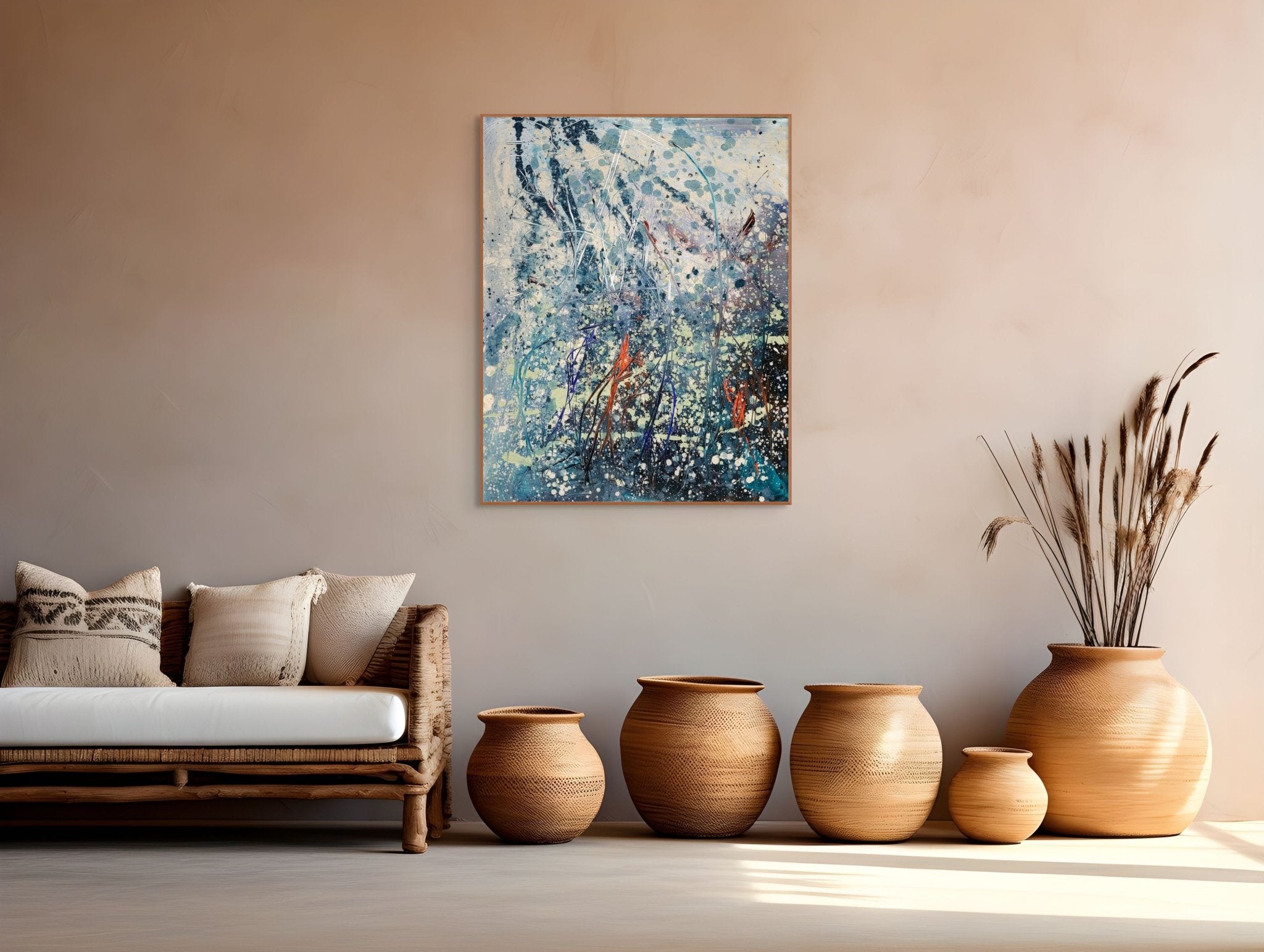 Lush damp 2 - Reiner Heidorn - Abstract Painting - Ideelart