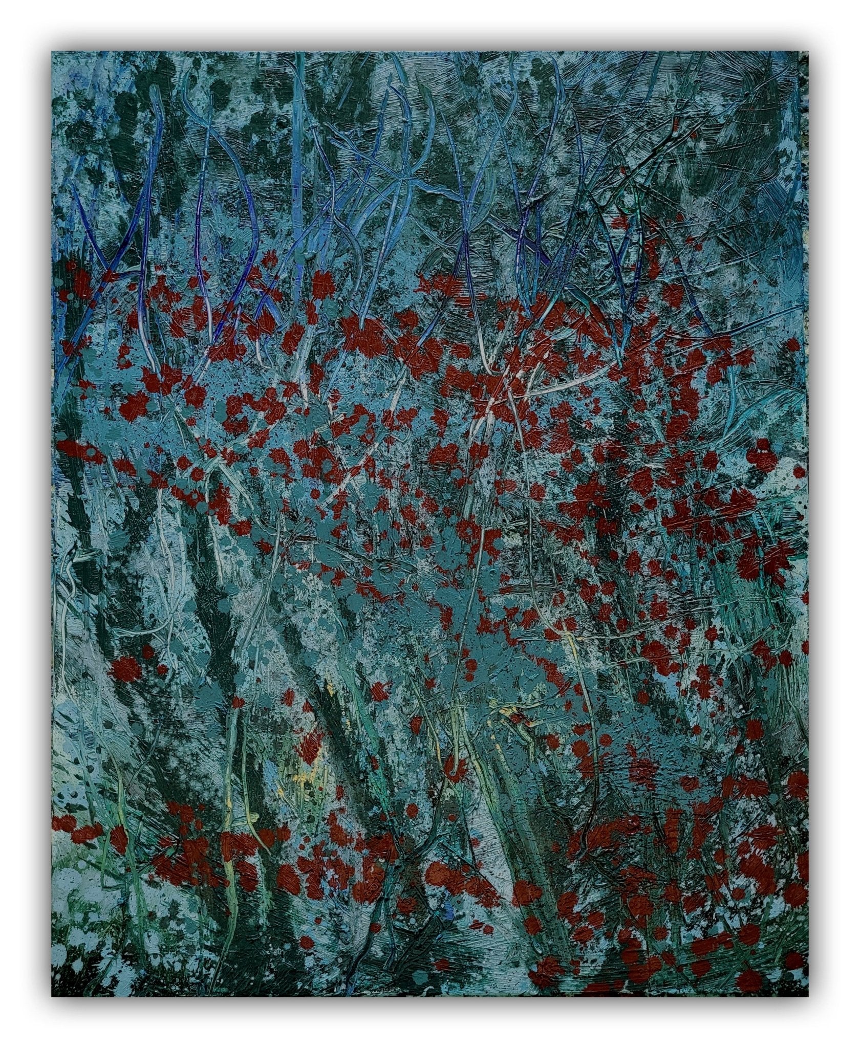 Nightplants - Reiner Heidorn - Abstract Painting - Ideelart
