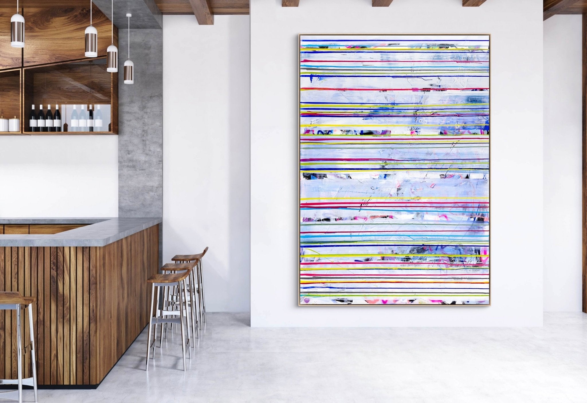 Passing sunny roads - Manuela Karin Knaut - Abstract Painting - Ideelart