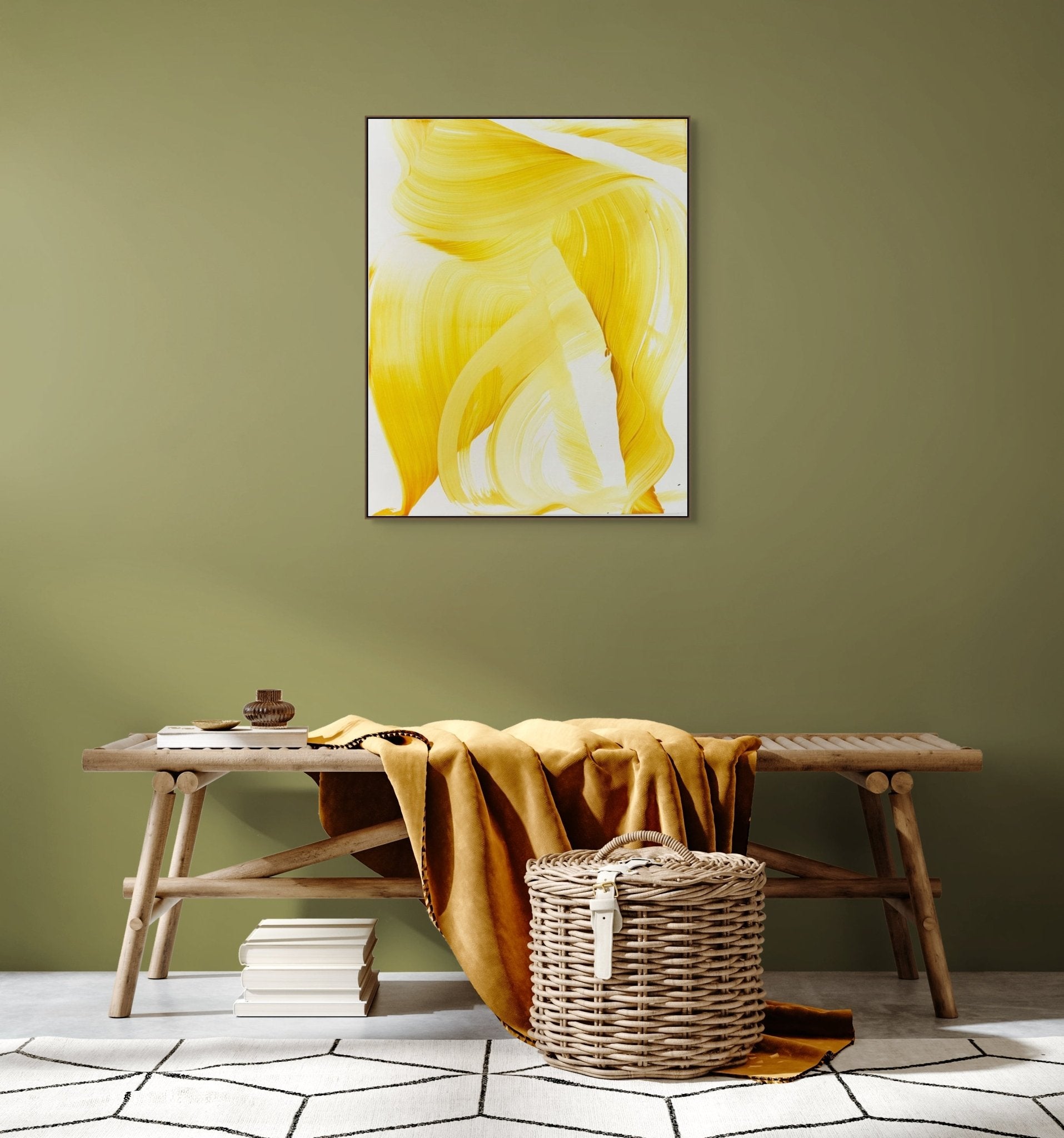 Golden Whirl - Nikolaos Schizas - Abstract Painting - Ideelart