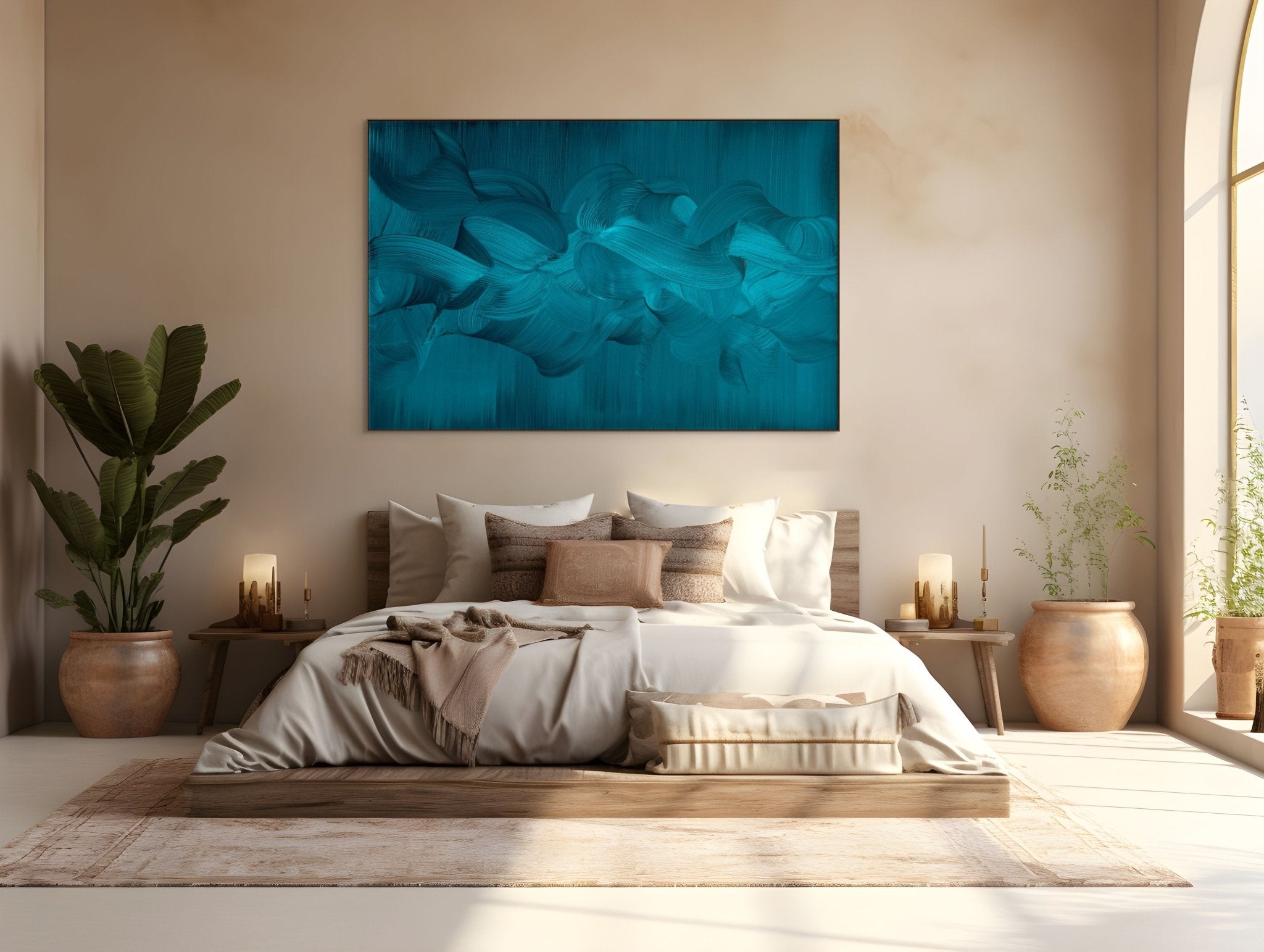 The silence under the water - Nikolaos Schizas - Abstract Painting - Ideelart