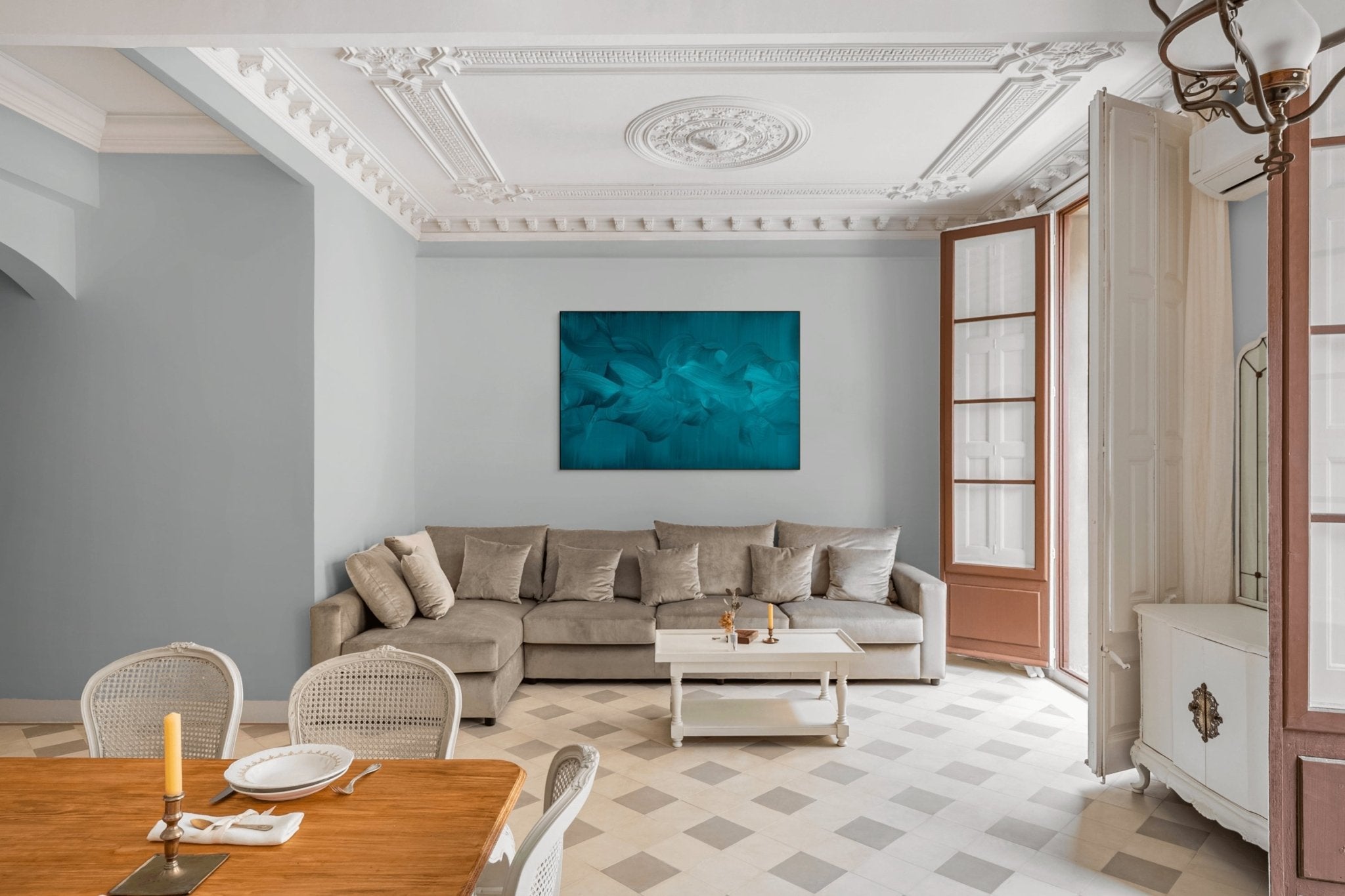 The silence under the water - Nikolaos Schizas - Abstract Painting - Ideelart