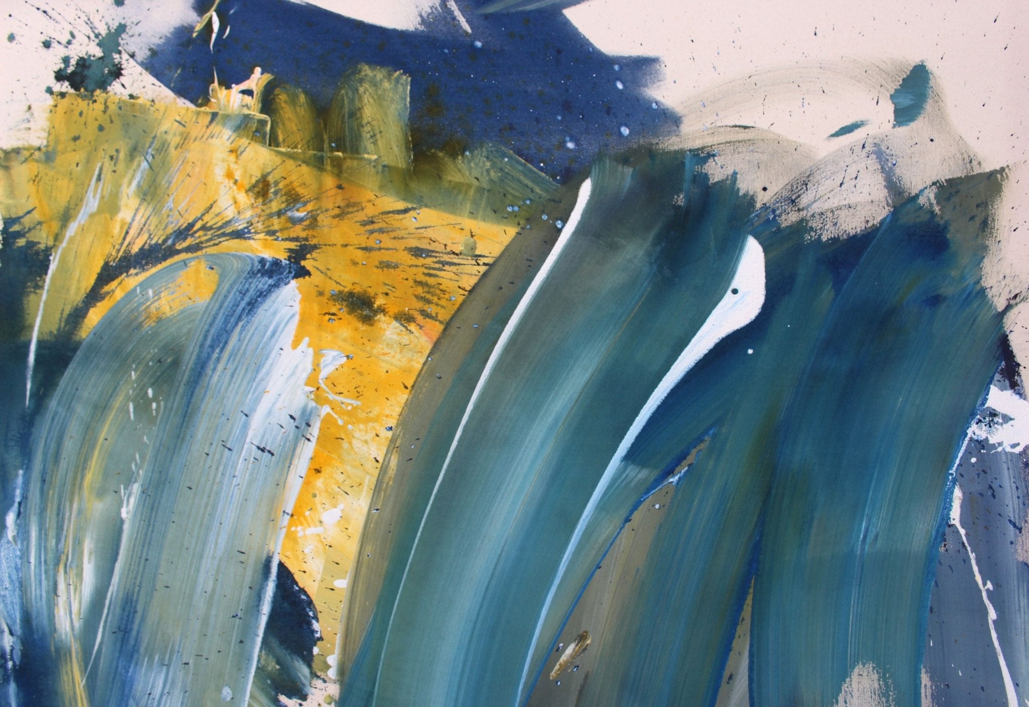 Night Kisses Day - Daniela Schweinsberg - Abstract Painting - Ideelart