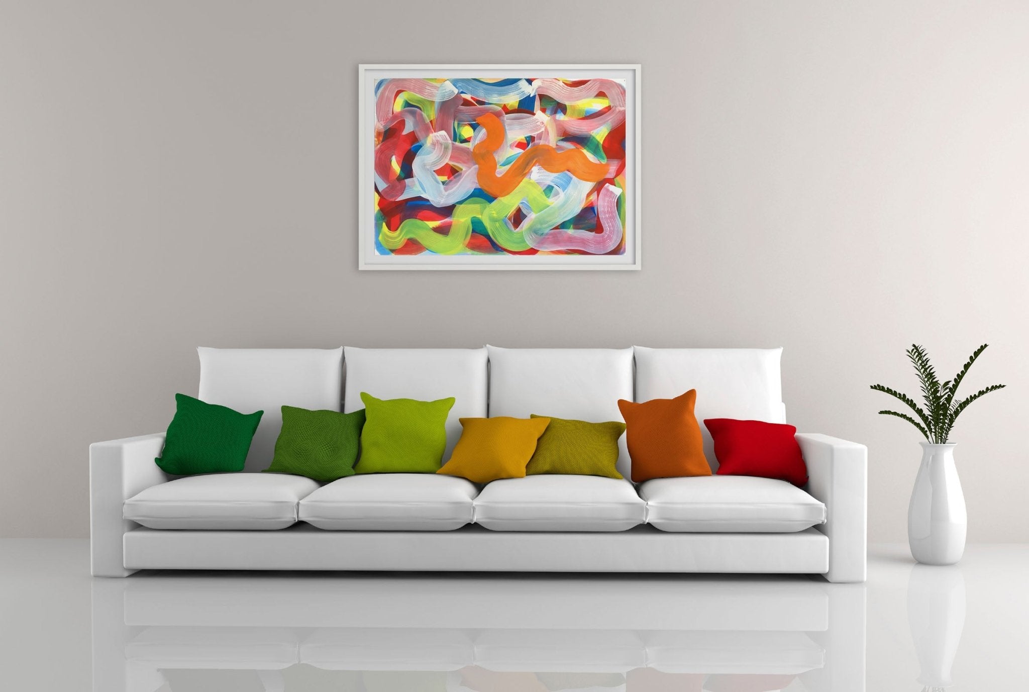 Squirm 10 - Leon Phillips - Abstract Painting - Ideelart