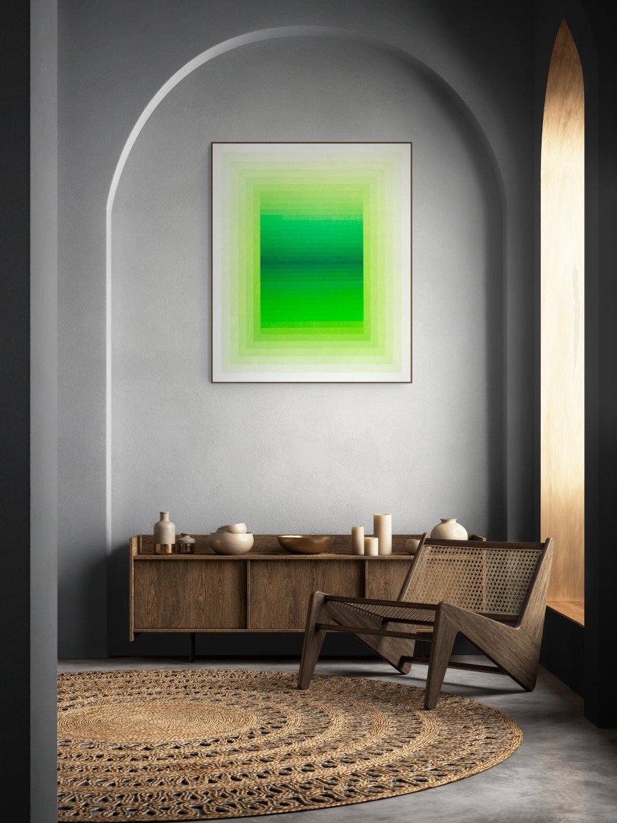 Adjusted Light (Green Light) - by Andy Harwood - Abstract Painting - Ideelart