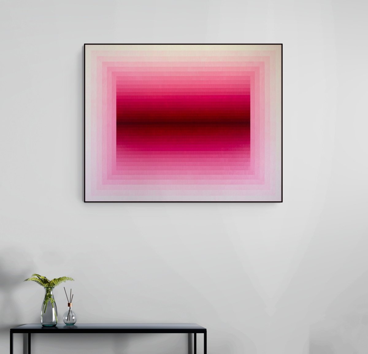 Adjusted Light (Rose Madder / Deep Rose Madder) - by Andy Harwood - Abstract Painting - Ideelart
