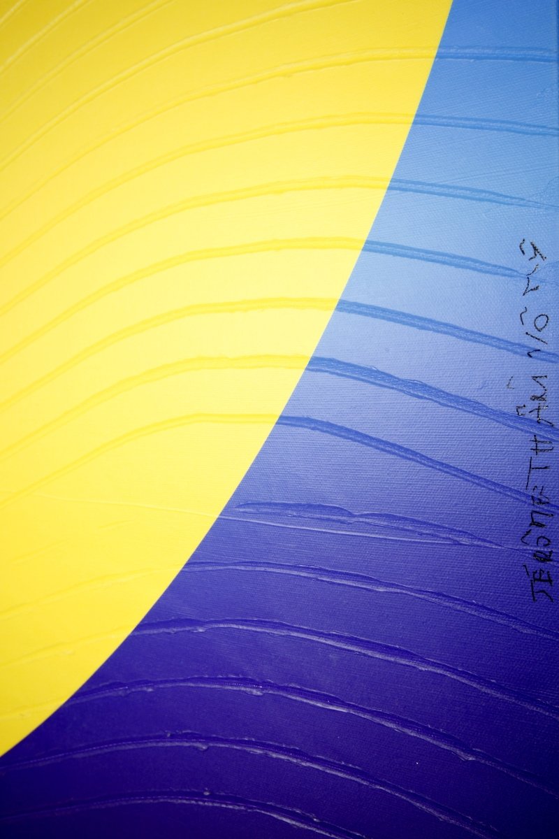 Azur Bouton d’or Violine  Tu illumines - by Jerome Tham Vo My - Abstract Mixed Media - Ideelart