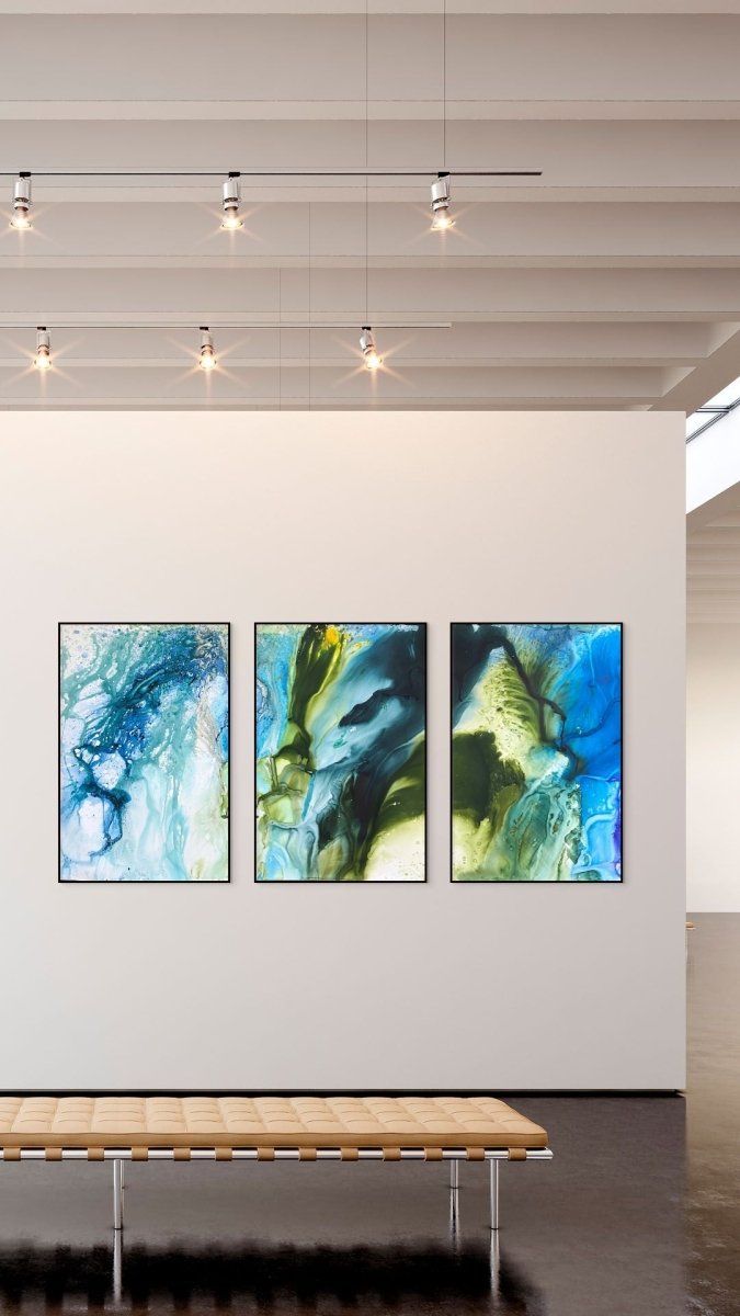 Bois de Boulogne 2 (Triptych) - by Martin Reyna - Abstract Painting - Ideelart