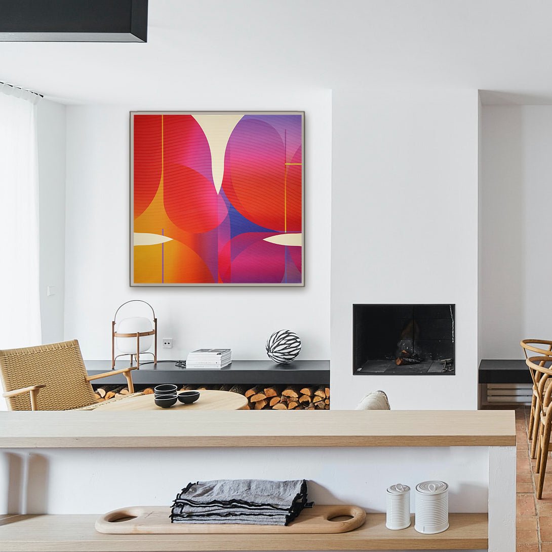 Bonbon Lapis - la - zuli Coq de roche  Fastoche - by Jerome Tham Vo My - Abstract Mixed Media - Ideelart