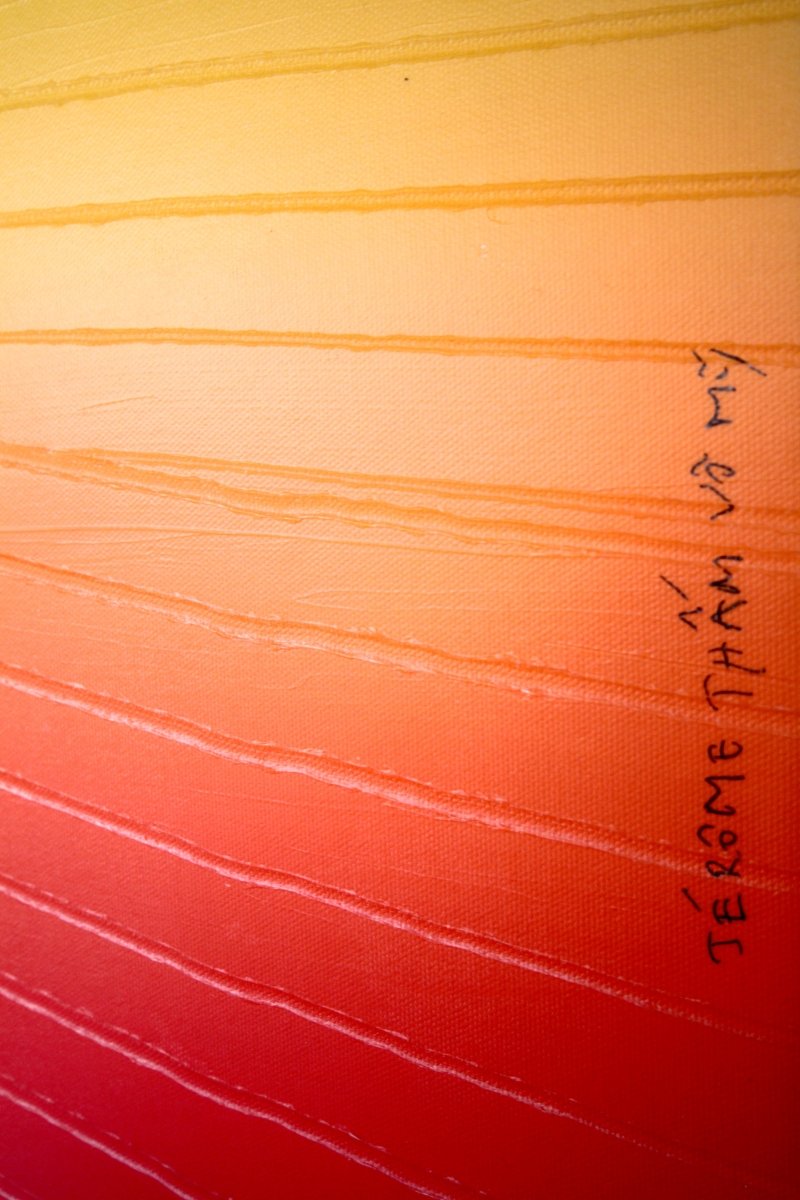 Bouton d’or Alizarine Zinzolin  Cosmopolitain - by Jerome Tham Vo My - Abstract Mixed Media - Ideelart