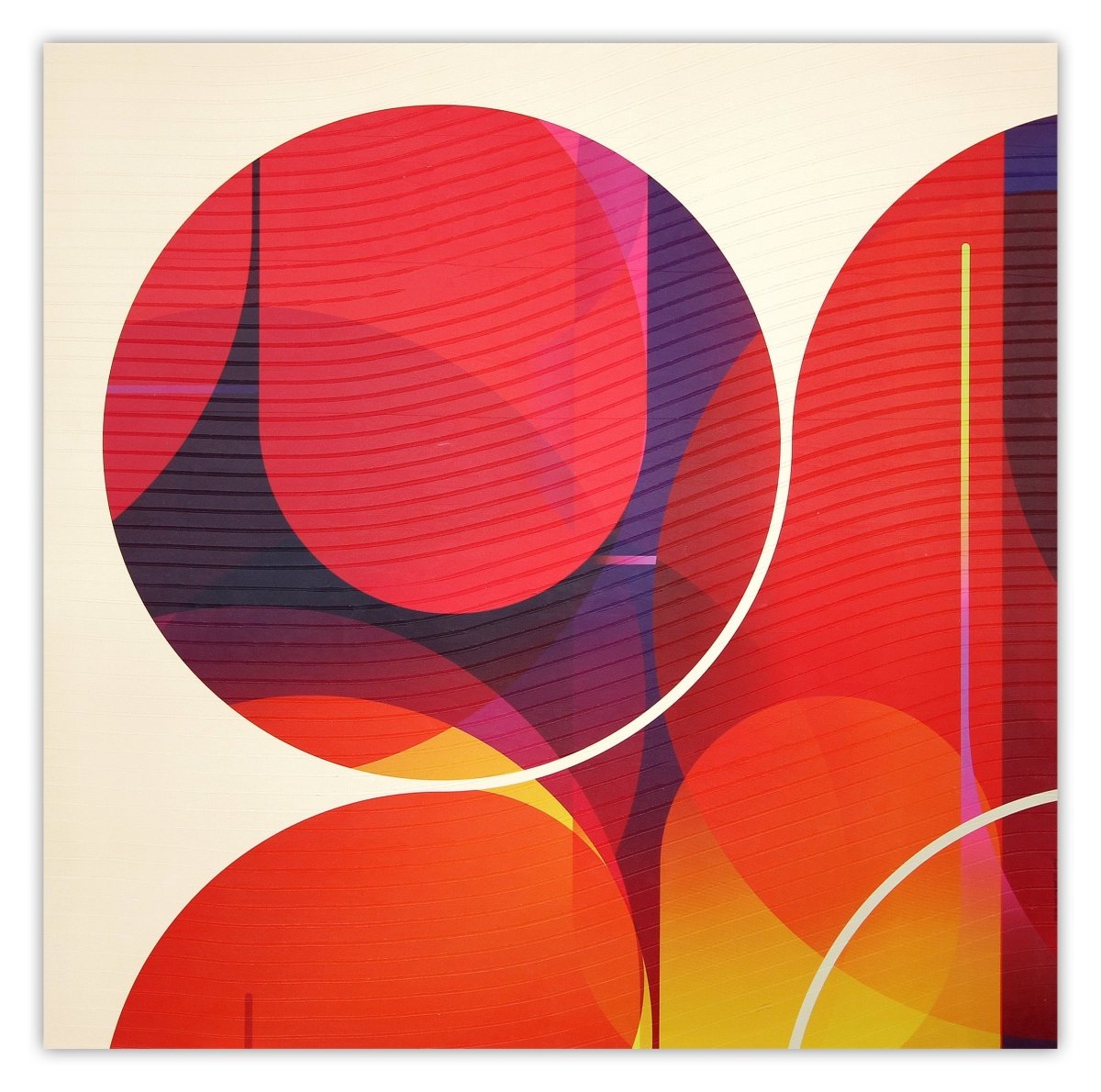 Capucine Cramoisi Mimosa  Et Toi ? - by Jerome Tham Vo My - Abstract Mixed Media - Ideelart