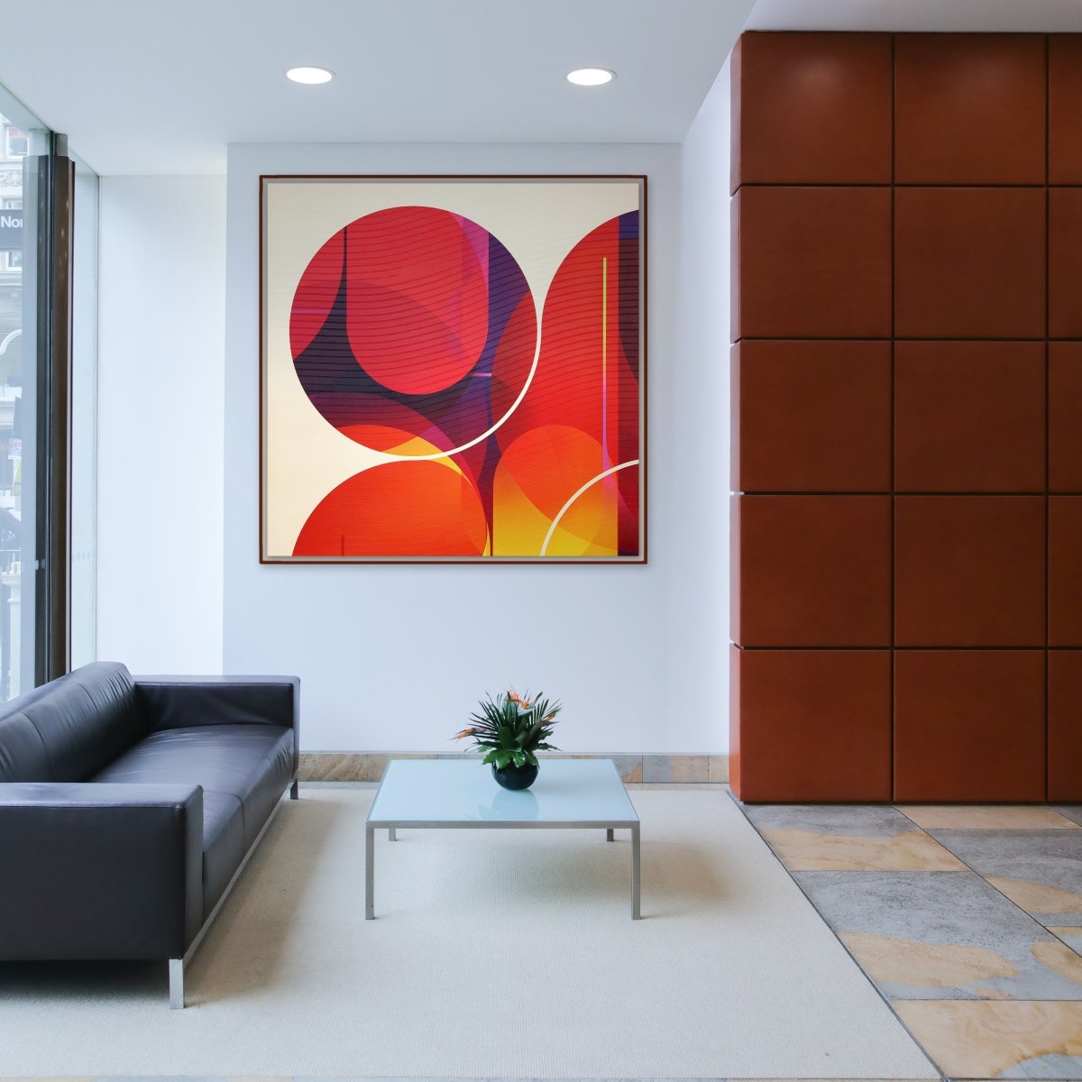 Capucine Cramoisi Mimosa  Et Toi ? - by Jerome Tham Vo My - Abstract Mixed Media - Ideelart