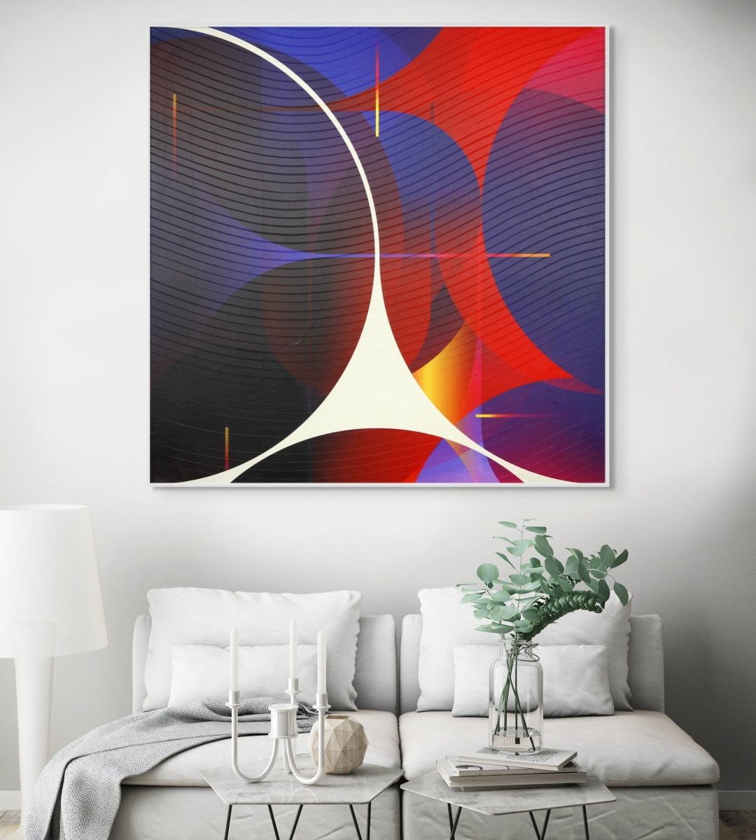 Cinabre Nuit Aubergine  Adrénaline - by Jerome Tham Vo My - Abstract Mixed Media - Ideelart