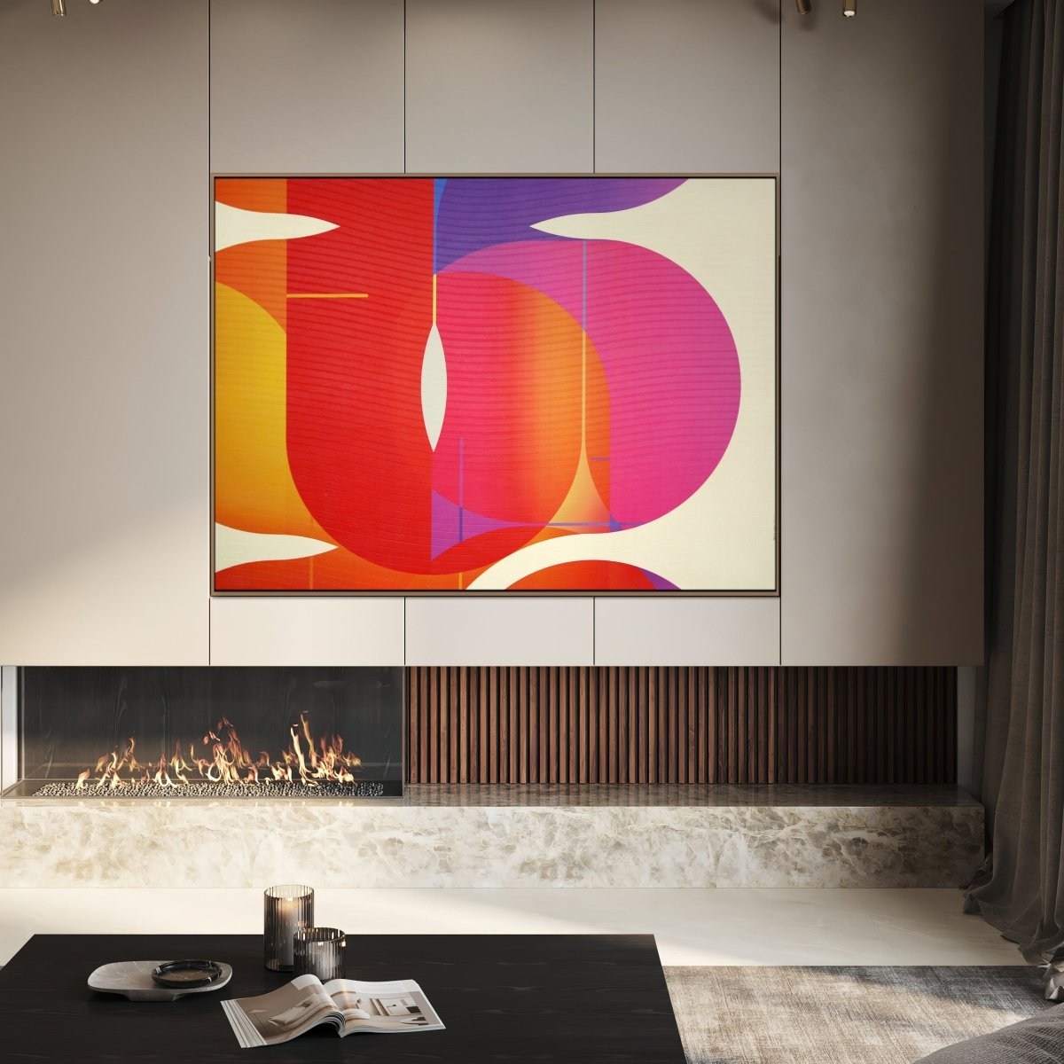 Coq de roche Evêque Coquelicot  Doux comme un Agneau - by Jerome Tham Vo My - Abstract Mixed Media - Ideelart