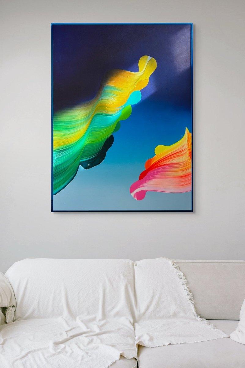 Dual Frequency - by Nikolaos Schizas - Abstract Painting - Ideelart