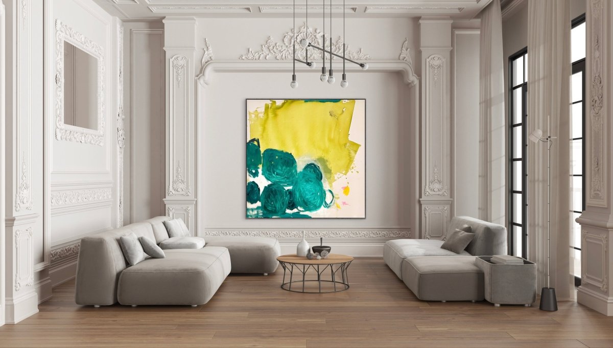 Emerald drift - by Manuela Karin Knaut - Abstract Painting - Ideelart
