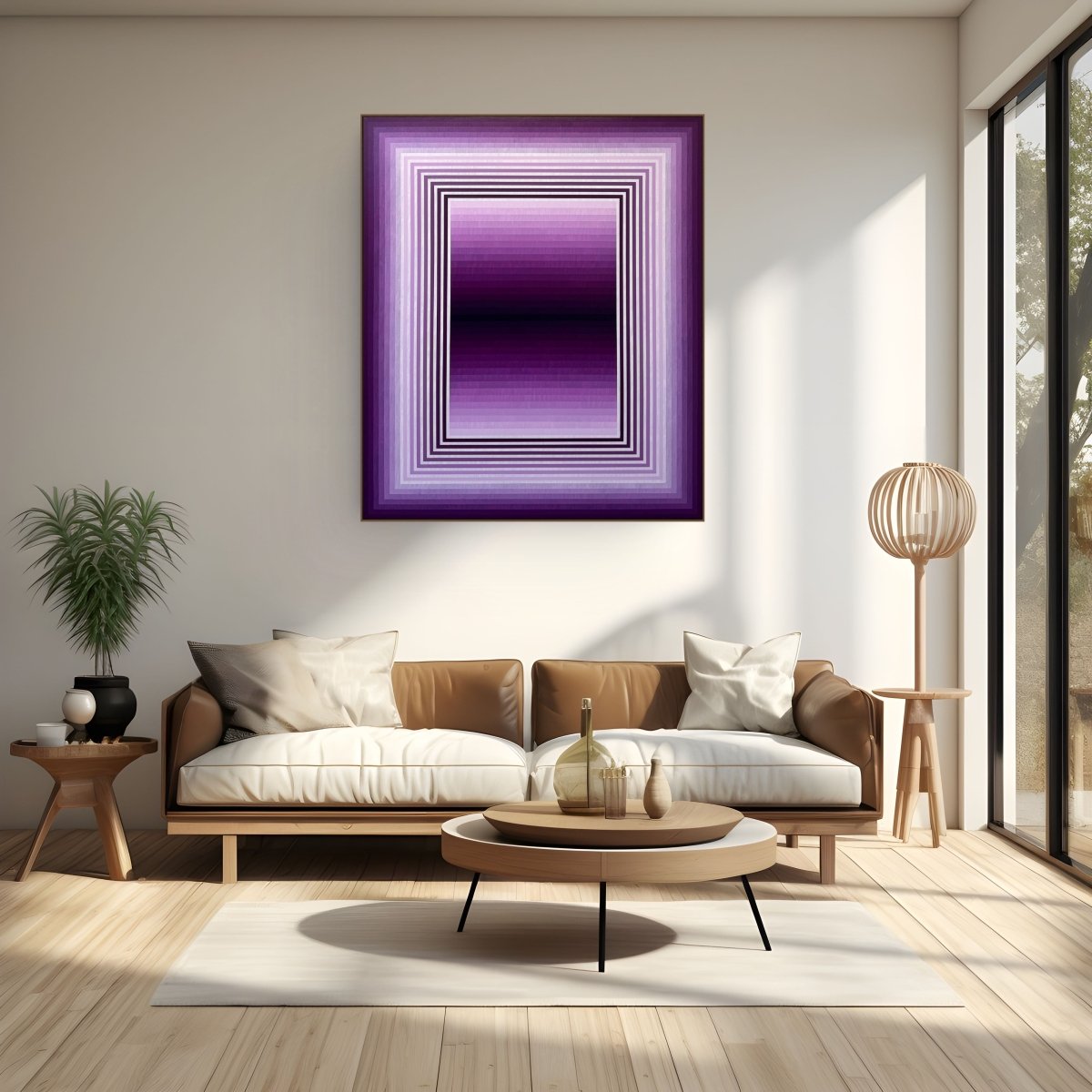 Extended Light (Cobalt Violet) - by Andy Harwood - Abstract Painting - Ideelart