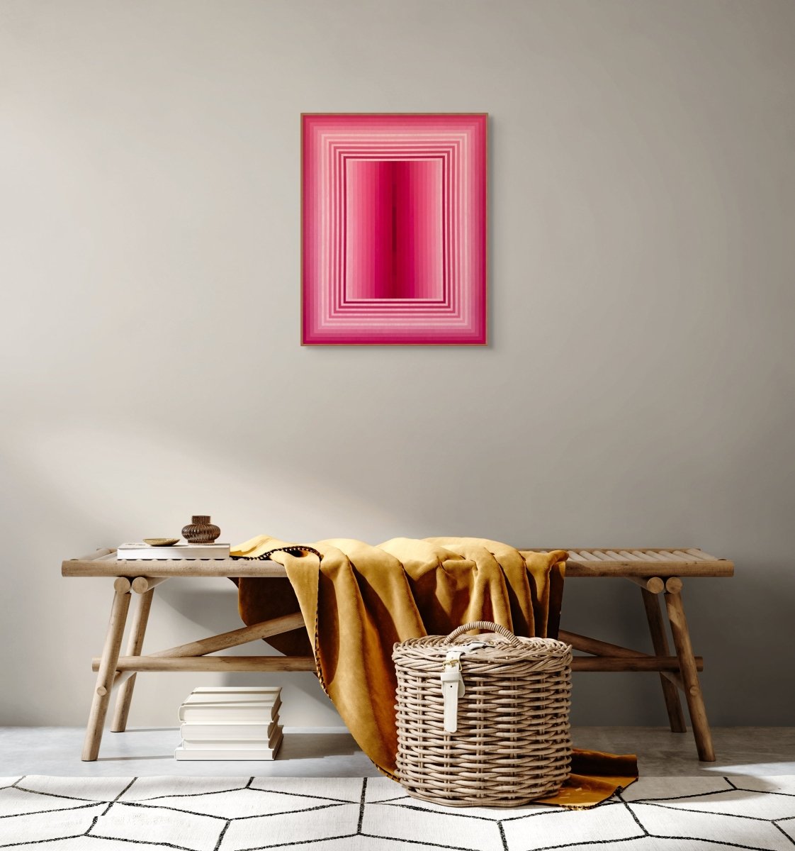 Extended Light (Rose Madder) - by Andy Harwood - Abstract Painting - Ideelart