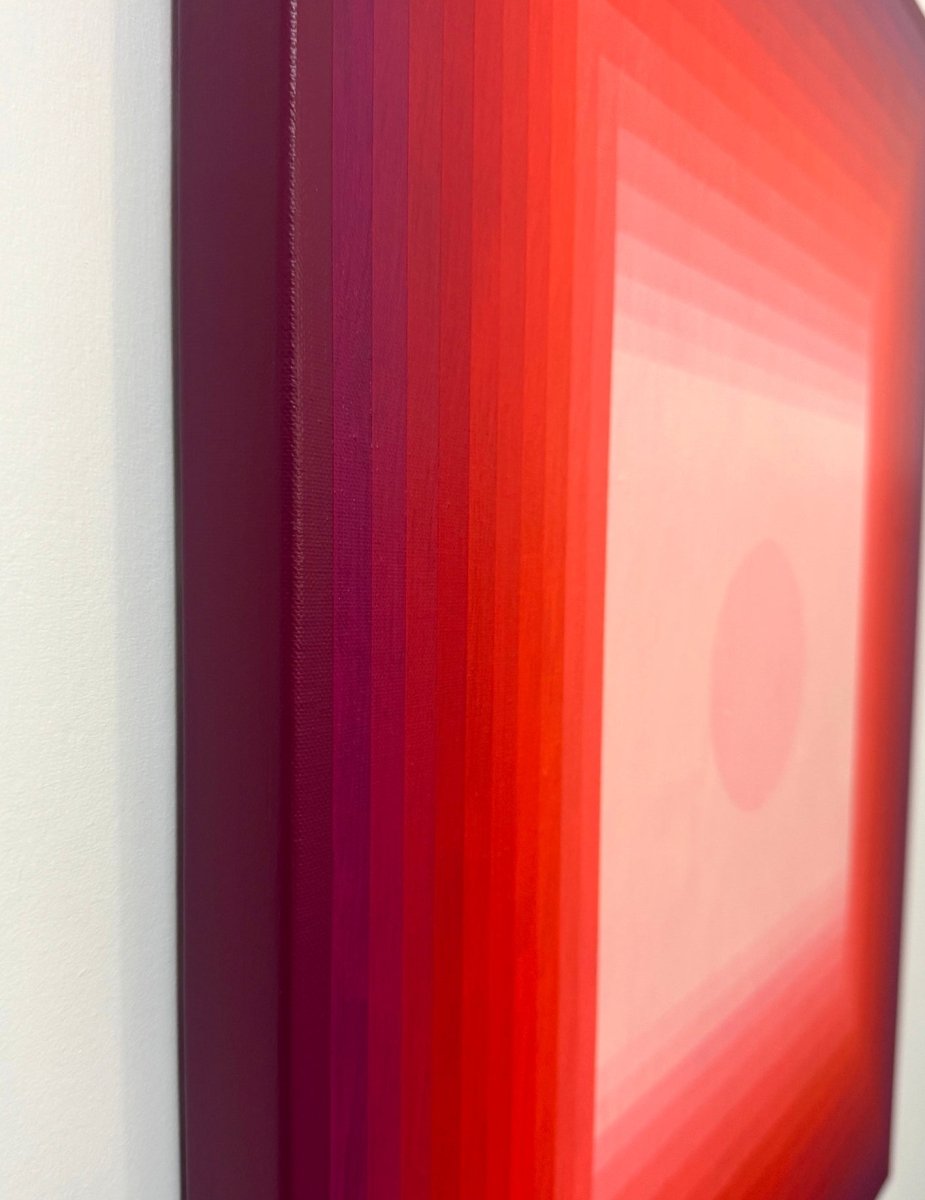 Focus Amongst Noise 2 (Orange DPP / Red Violet) - by Andy Harwood - Abstract Painting - Ideelart