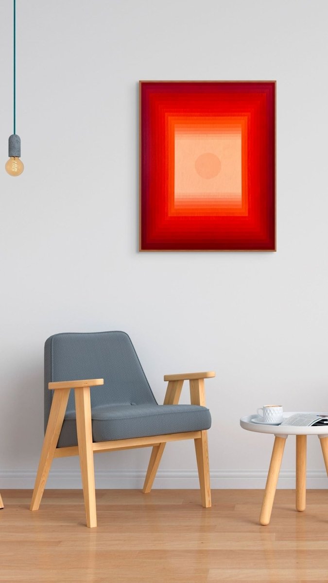 Focus Amongst Noise 2 (Orange DPP / Red Violet) - by Andy Harwood - Abstract Painting - Ideelart
