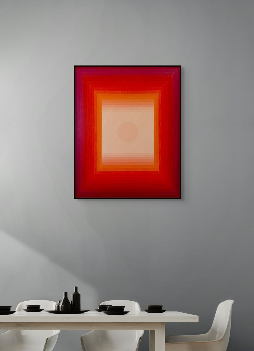 Focus Amongst Noise 2 (Orange DPP / Red Violet) - by Andy Harwood - Abstract Painting - Ideelart