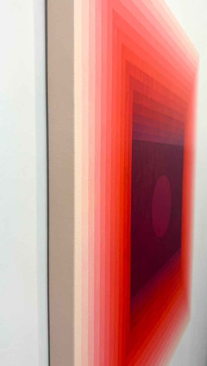Focus Amongst Noise (Orange DPP / Red Violet) - by Andy Harwood - Abstract Painting - Ideelart