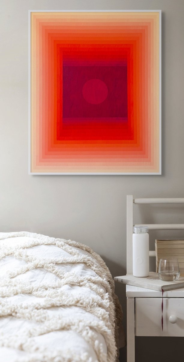 Focus Amongst Noise (Orange DPP / Red Violet) - by Andy Harwood - Abstract Painting - Ideelart