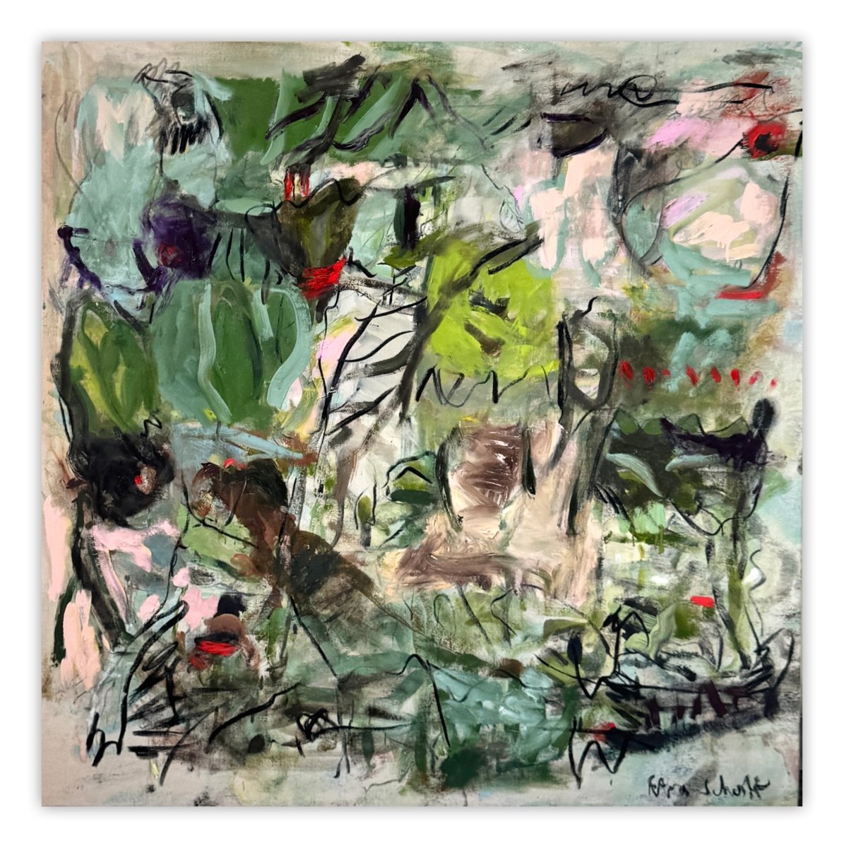 In The Hammock - by Petra Schott - Abstract Painting - Ideelart