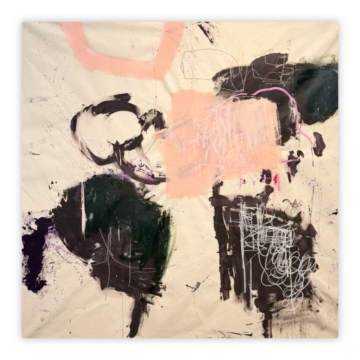 Irregular bunch of flowers - by Manuela Karin Knaut - Abstract Painting - Ideelart
