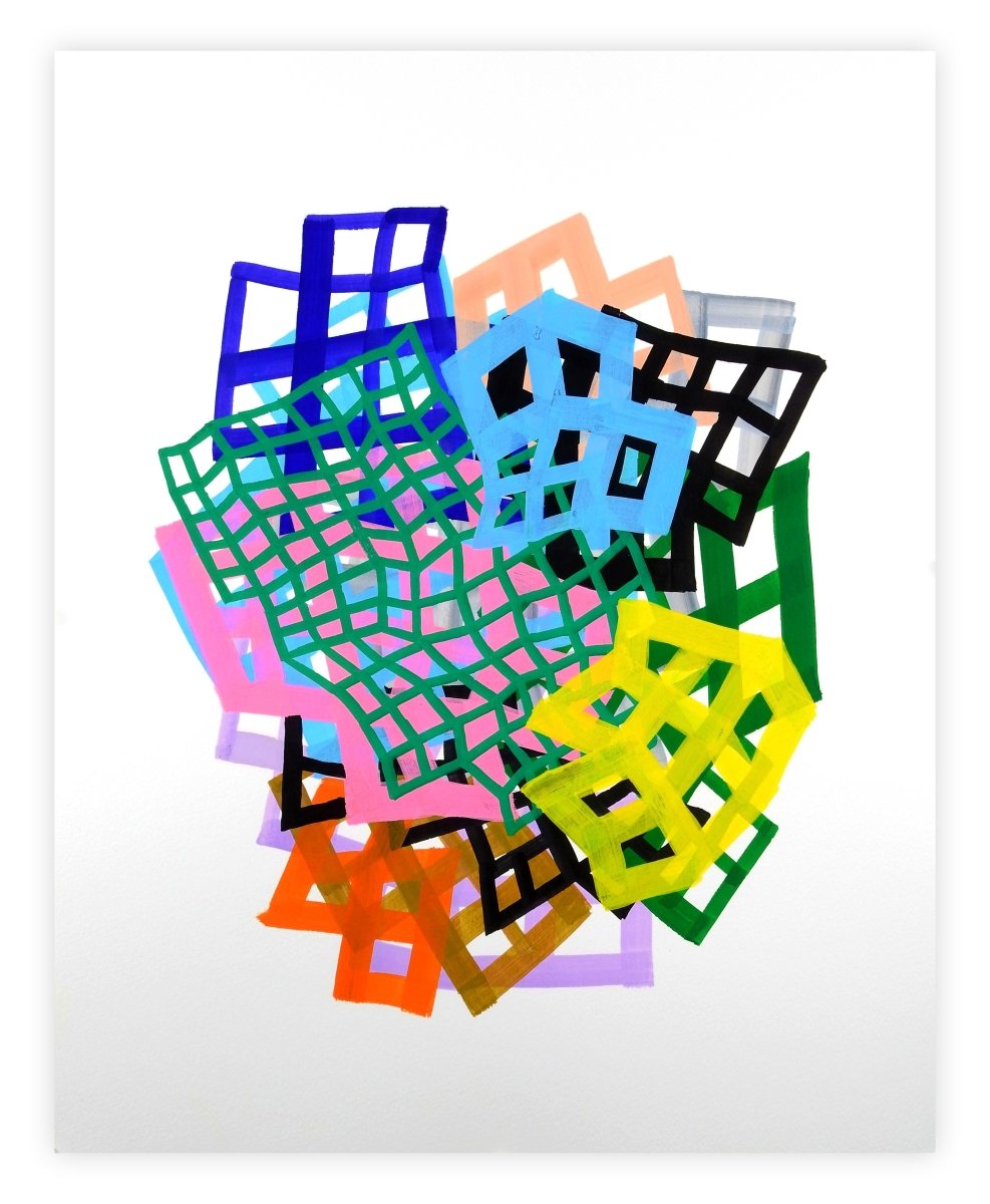 Lattice 4 - by Martina Nehrling - Abstract Painting - Ideelart