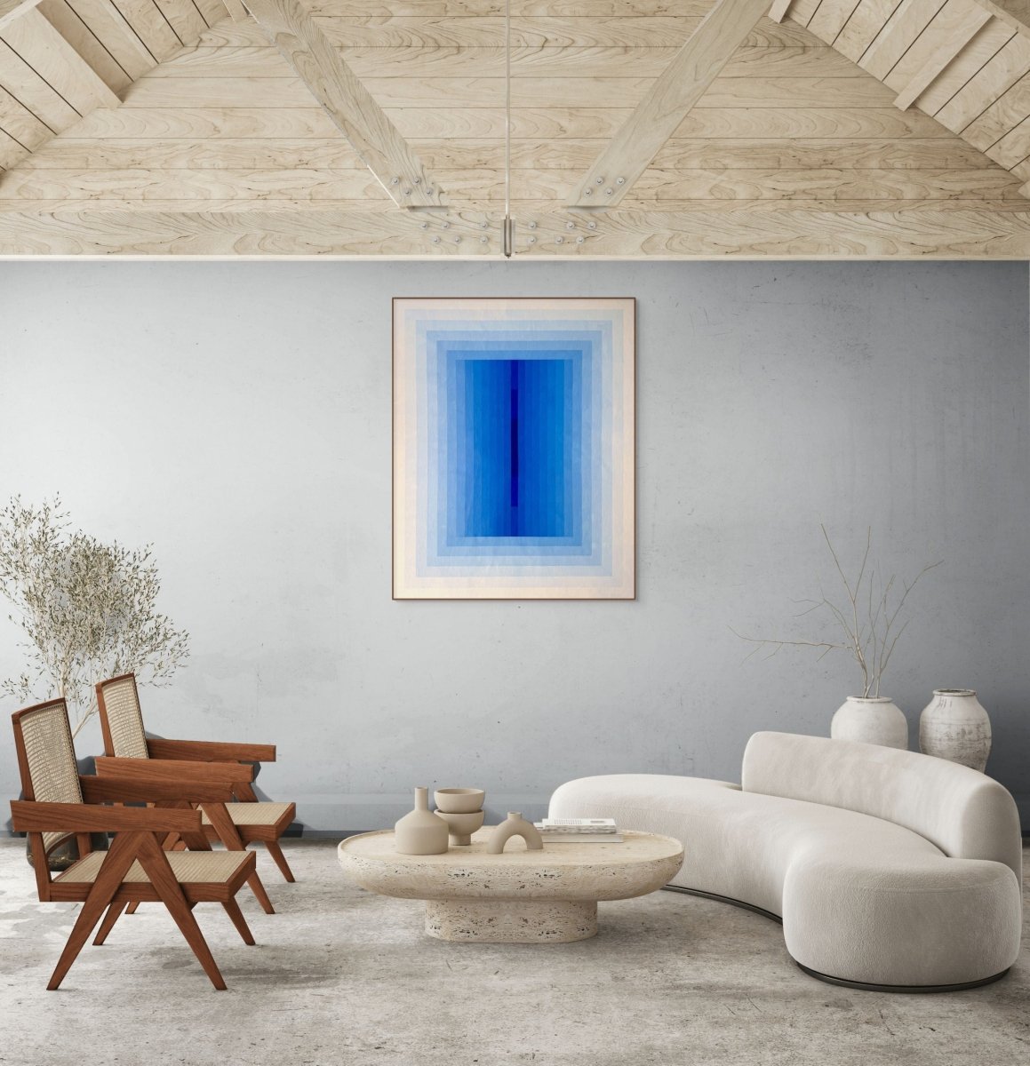 Light Consideration (Ultramarine) - by Andy Harwood - Abstract Painting - Ideelart
