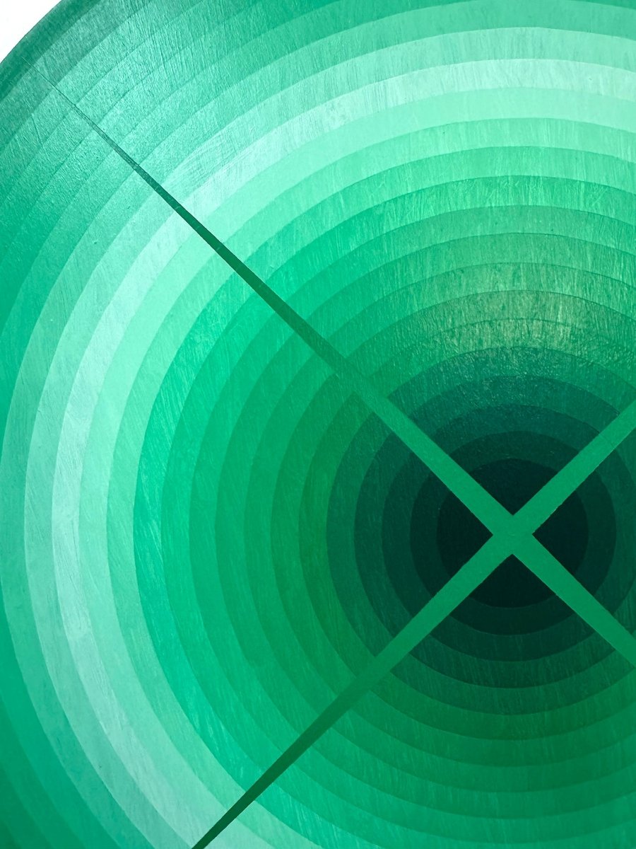 Light Interaction (Emerald) - by Andy Harwood - Abstract Painting - Ideelart