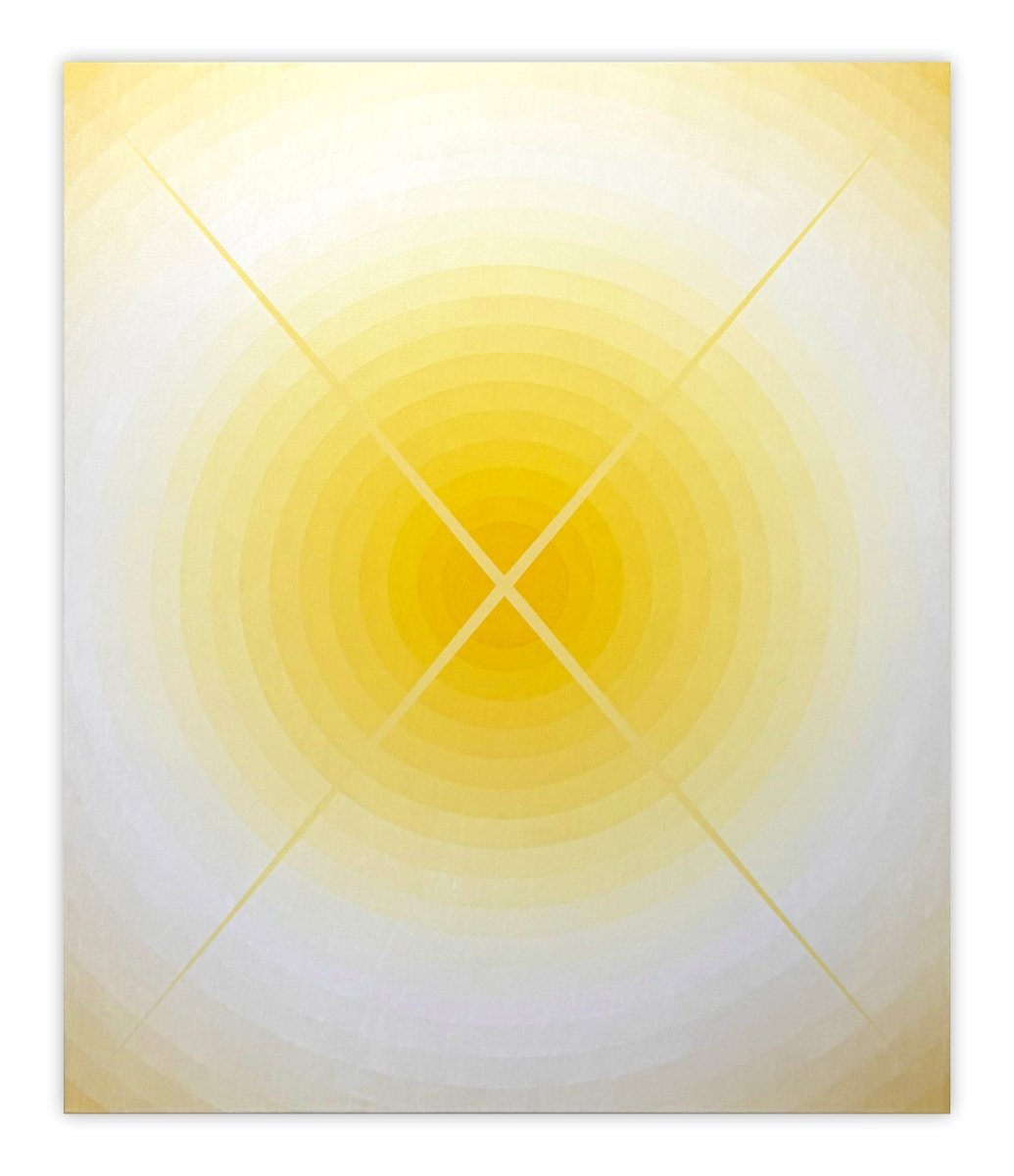 Light Interaction (Naples Yellow Light) - by Andy Harwood - Abstract Painting - Ideelart
