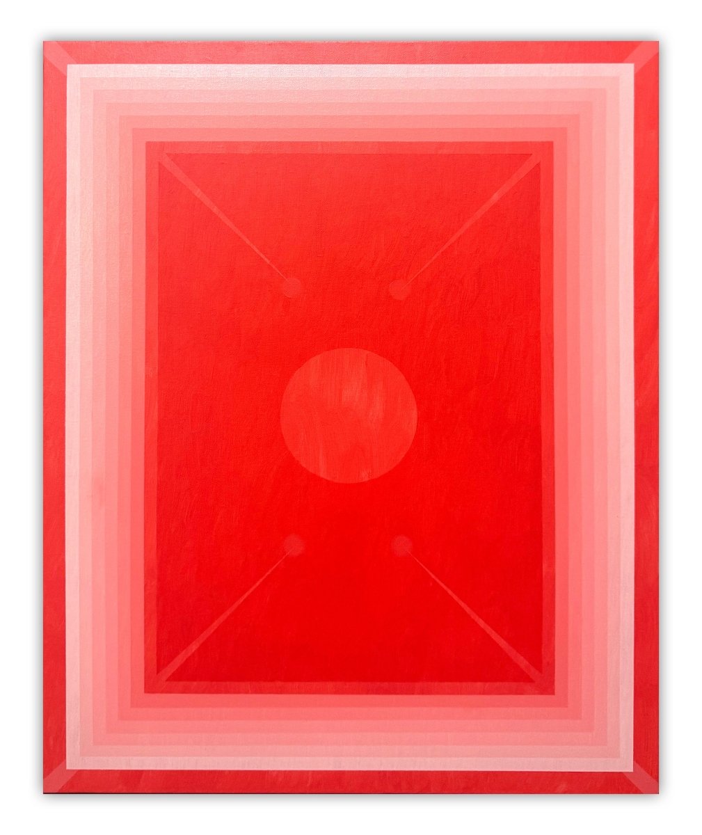 Mesmerism (Peach / Orange DPP) - by Andy Harwood - Abstract Painting - Ideelart