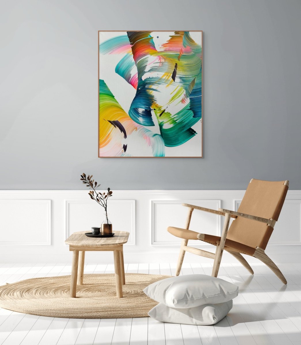 Next to you - by Nikolaos Schizas - Abstract Painting - Ideelart