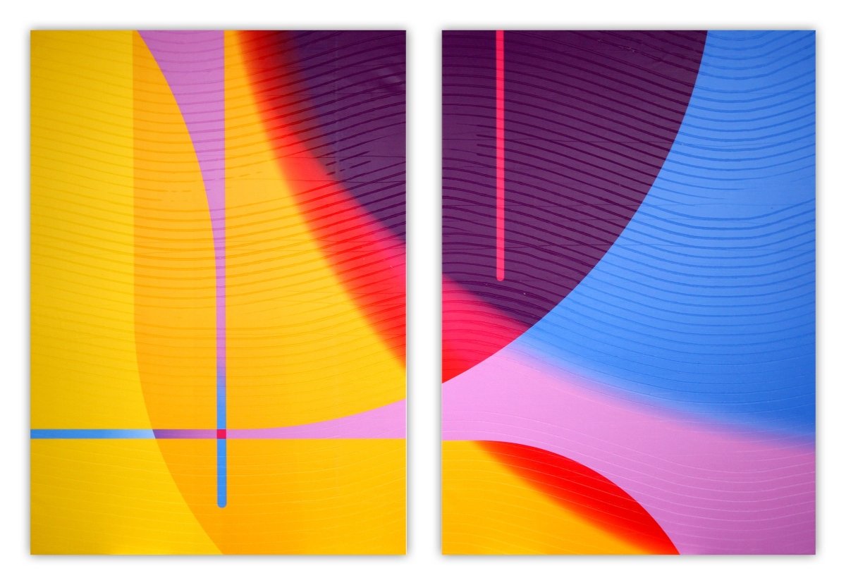 Orpiment Fuchsia Électrique  Antiseptique - by Jerome Tham Vo My - Abstract Mixed Media - Ideelart