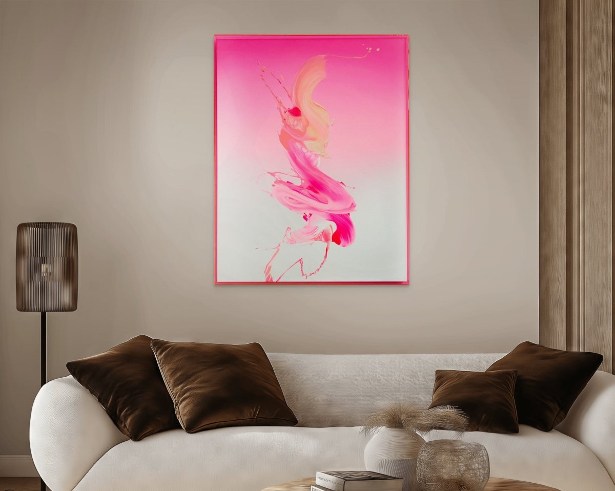 Pink flow - by Nikolaos Schizas - Abstract Painting - Ideelart