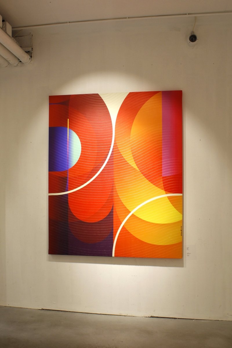 Ponceau Safran Nuit  T cuit - by Jerome Tham Vo My - Abstract Mixed Media - Ideelart