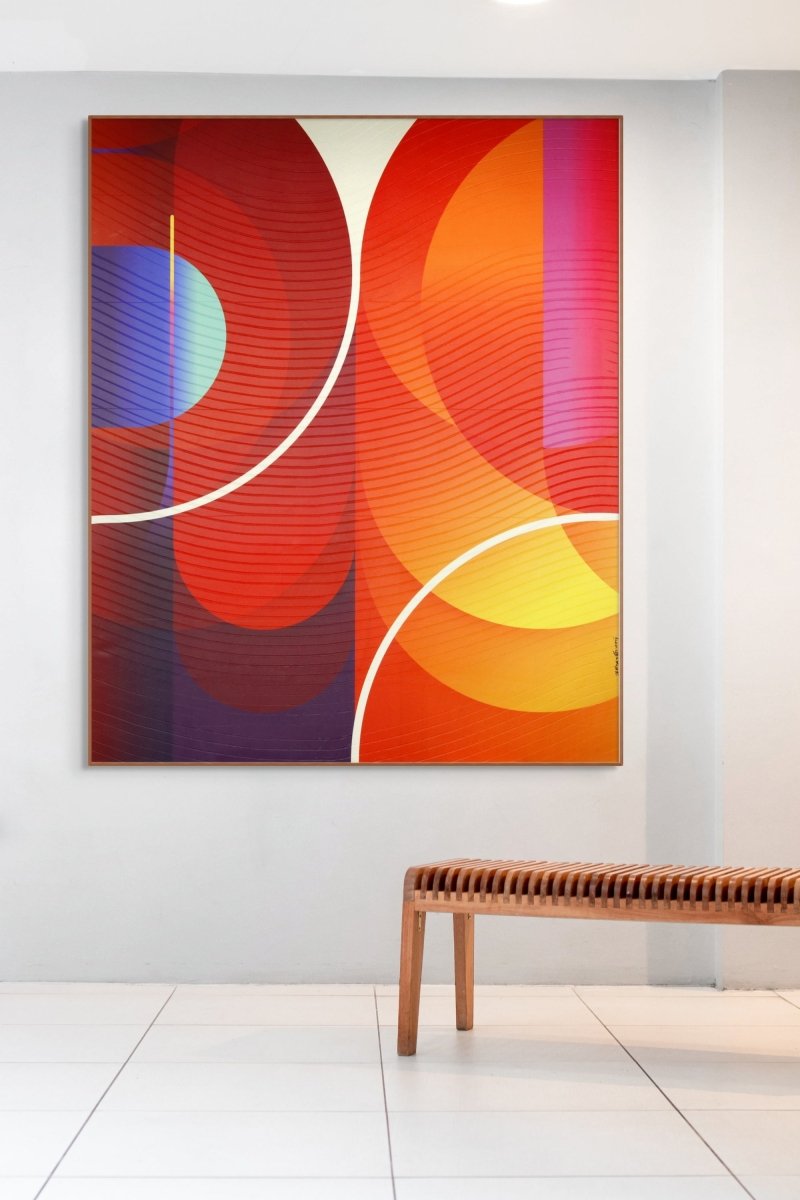 Ponceau Safran Nuit  T cuit - by Jerome Tham Vo My - Abstract Mixed Media - Ideelart