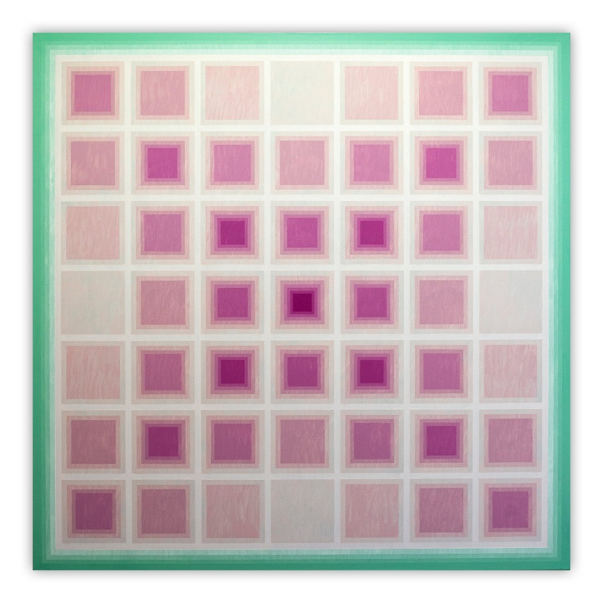 Reiteration (Mint / Ash Pink) - by Andy Harwood - Abstract Painting - Ideelart