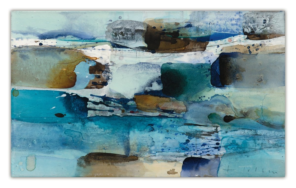 Small Bay - by Greet Helsen - Abstract Painting - Ideelart