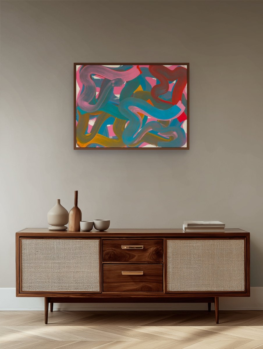 Wiggle 23 - by Leon Phillips - Abstract Painting - Ideelart